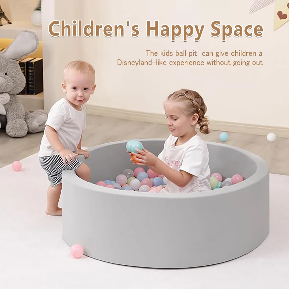 AnGku Ball Pit with Thickened Cotton for Toddlers 1-3 Playpen Ball Pool for Indoor and Outdoor Game Toy(Include 200 Ocean Balls）