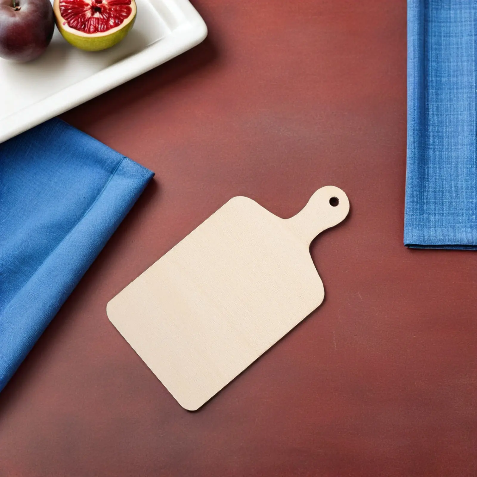 4Pcs Interactive Wood Mini Cutting Boards Household Craft DIY Children Accessory Cheese Bread Fruit Tray Graffiti Toy