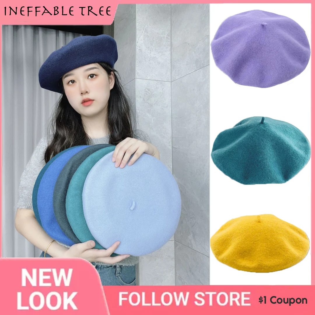 

Y2K L Size Winter Hat Wool Beret Men Wool Beret Autumn Winter Hats for Women Painter Cap Casual Beret Femme Caps Gorra Sombreros