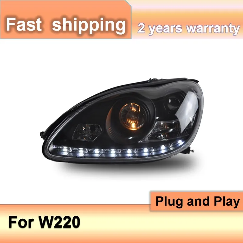 Car Accessories for Mercedes Benz W220 Head Light 1999-2005 S280 S320 S500 S600 S350 Benz S Class Head Light HID/Xenon