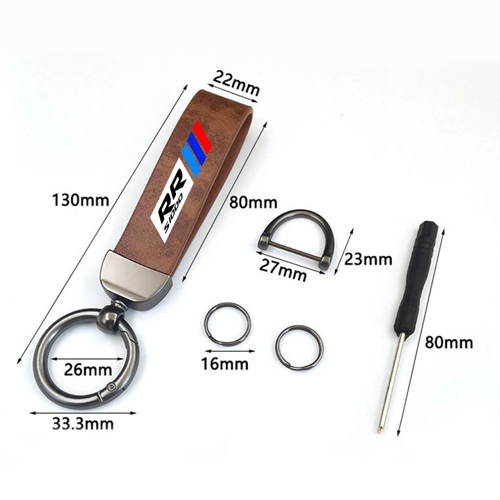 High-Grade Leather Motorcycle Keychain Holder Keyring Accessories For BMW S1000RR S 1000RR 2017 2020 2021 2022 view 3