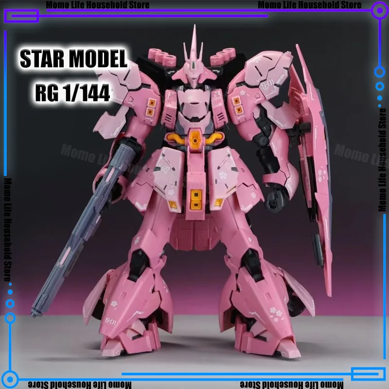 STAR Model 1/144 RG MSN-04 Sazabi pink Assembly Model Kits Plastic skeleton Anime Action Figure Robot Plastic Model Gifts Toys