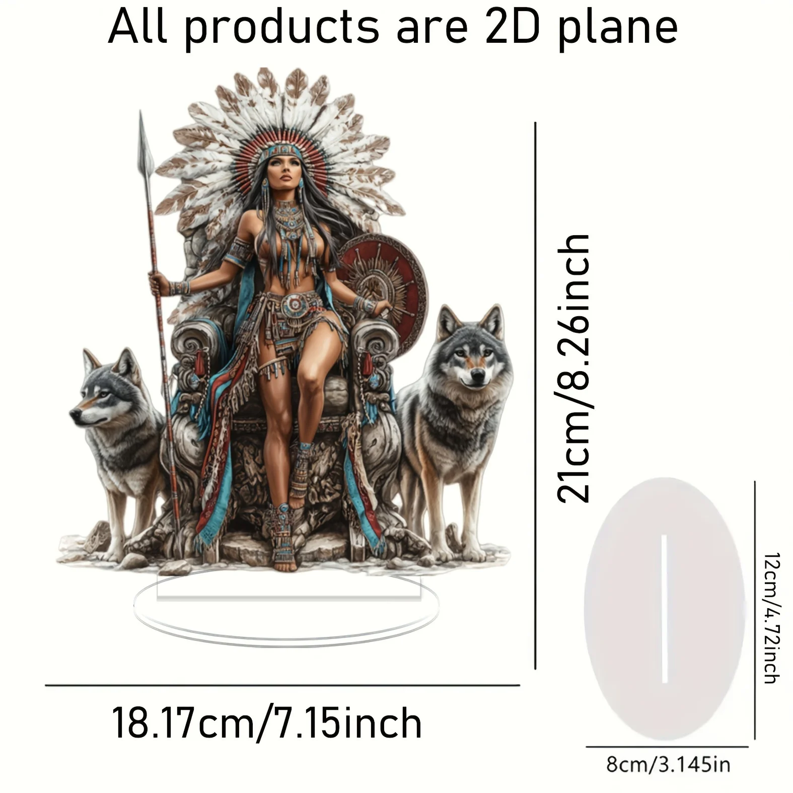 2D Indigenous Motif Acrylic Tabletop Ornament Versatile Household Window Showcase Gathering Festive Ornamentation Ideal Choice