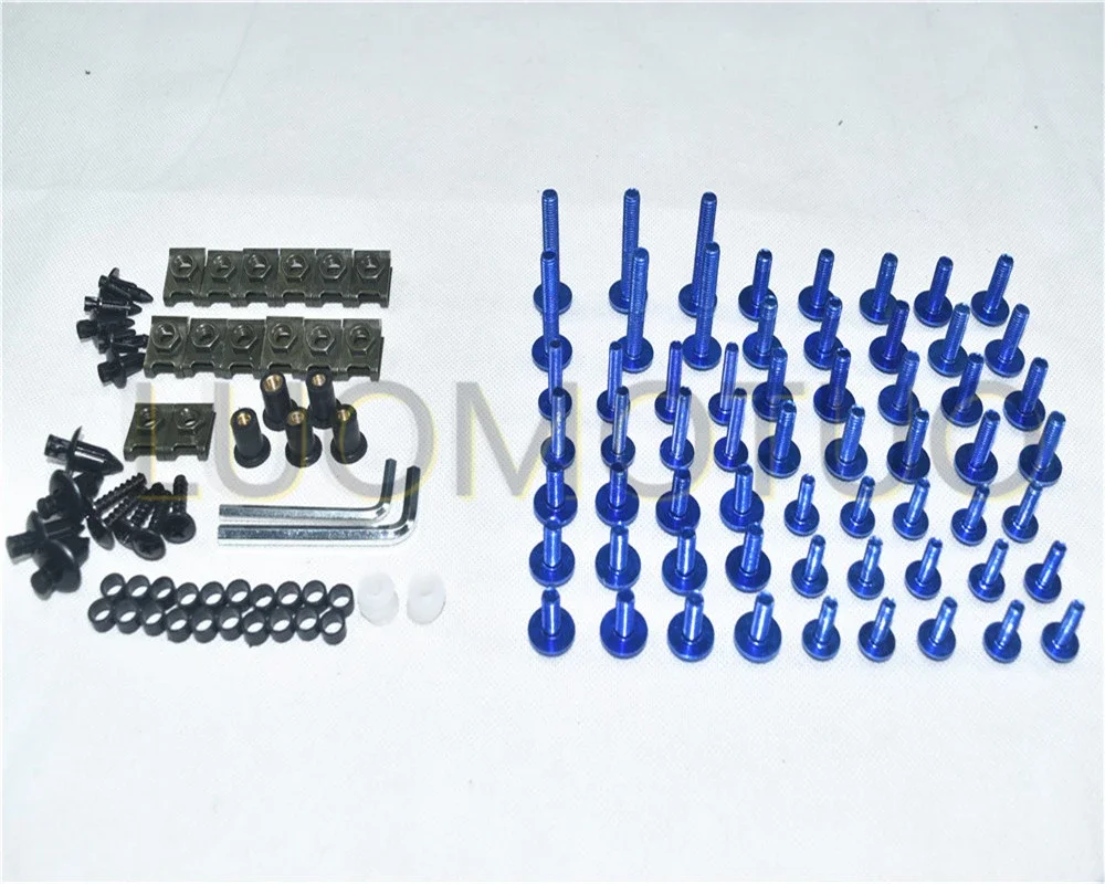 CNC Complete Fairing Bolts Bodywork Screws Nuts Kit For Fit Yamaha YZF R6 1998 1999 2000 2001 2002 2004