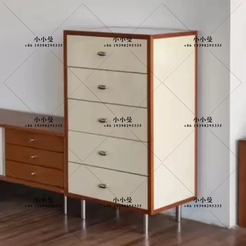 Hidden wood room Godot Corbusier blue solid wood chest of drawers