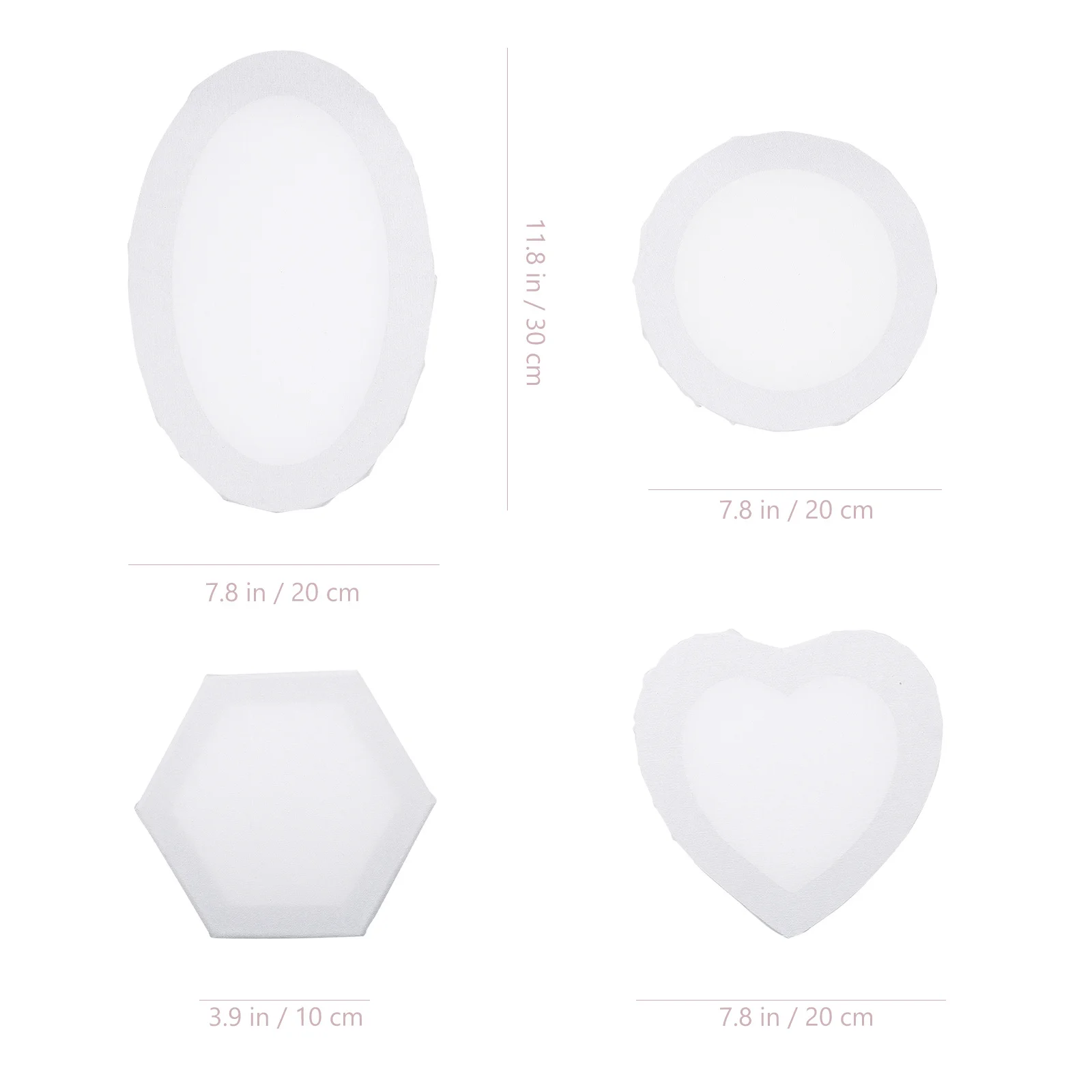 

4Pcs Oil Painting Frames Blank Canvas Boards Practical Painting Boards for Acrylic and Oil Artworks Art Stretcher Frames