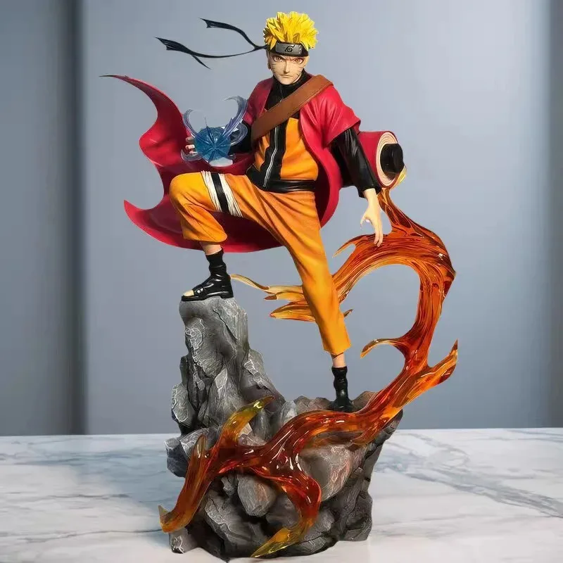 Image of 23cm Naruto Anime Figur Uzumaki Naruto Uchiha Sasuke Actionfigur PVC-Statue Desktop-Ornament Sammlerstück Geschenk