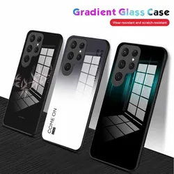 Simple Fundas for Samsung Galaxy A04 A05 A22 A23 A24 A25 A34 A33 A35 A55 M54 S22 S23 S24 PLUS ULTRA 5G Tempered Glass Case Cover