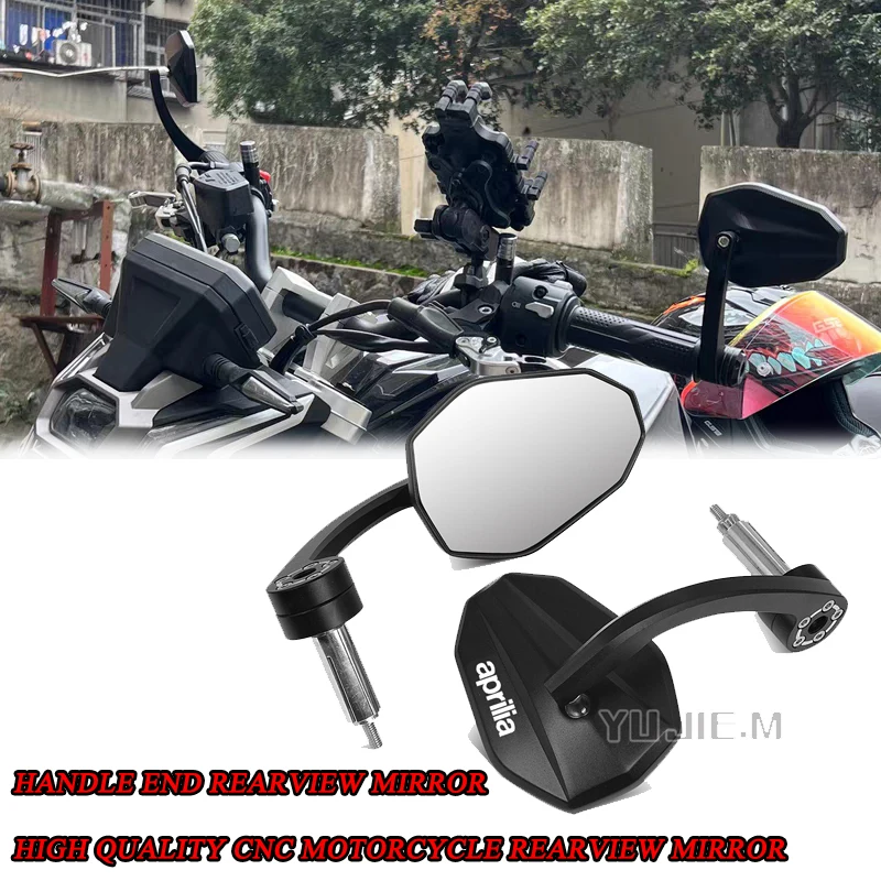 For Aprilia Dorsoduro 1200 Tuono 1000R Caponord 1200 Tuareg RS 660 High-Quality CNC Motorcycle Rearview Mirror Handle End Mirror