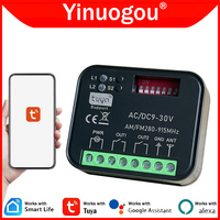 AC/DC 9-30V AC 85-250V Tuya WiFi Switch Universal RX-MULTI 300-868MHz Garage Door Gate Remote Control Receiver Smart Controller