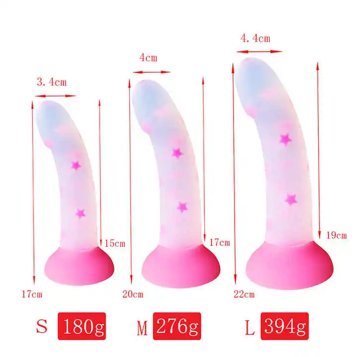 محاكاة القضيب الإناث الاستمناء سميكة دسار الدعائم الخاصة الكبار النشوة الجنسية الجنس لعب النساء المنتجات المثيرة تنبعث الضوء الشفاف