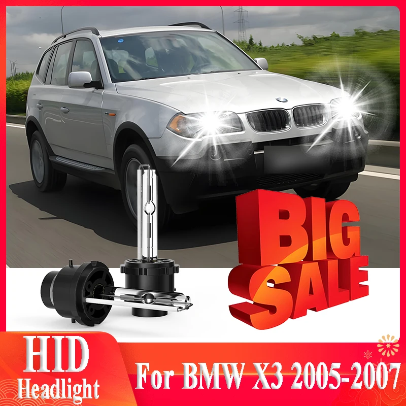 

2PCS D2S 35W 6000K White Xenon HID Headlight Replacement Low Beam Bulb Super Bright For BMW X3 2005 2006 2007 Headlamp