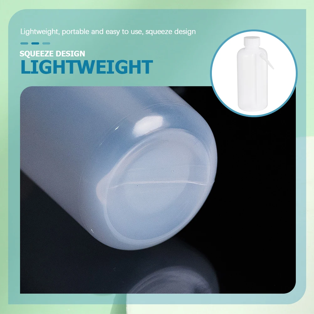 

2pcs 500ml Wash Bottles Lightweight Squeeze Lab Safety Plastic Tattoo Rinse Moisture Resistant Teaching Equipment