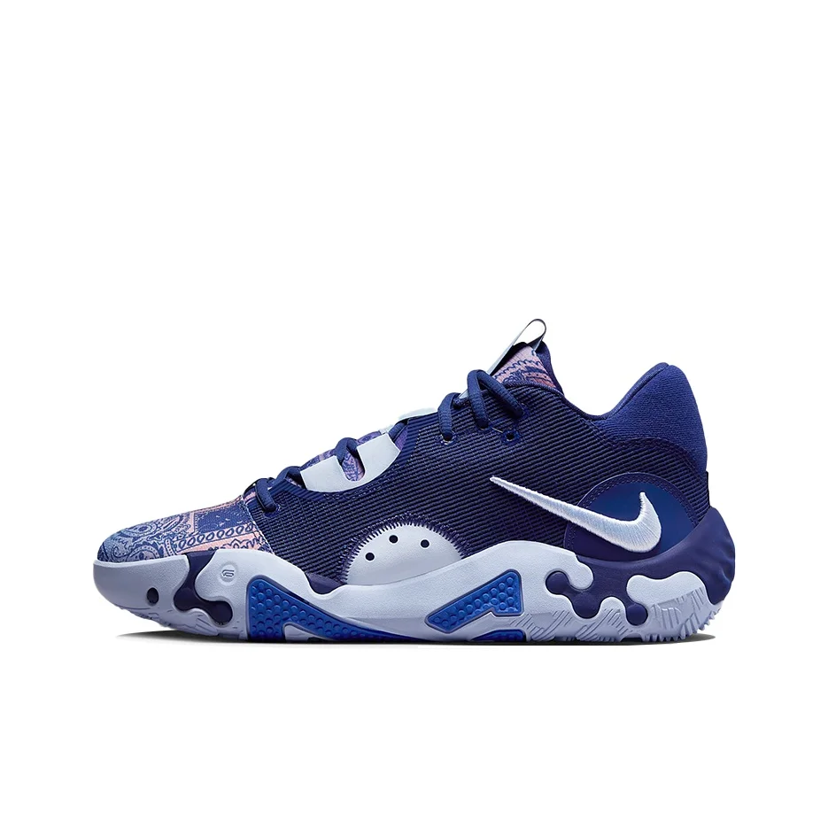 Nike PG 6 Basketball Shoes Men's Mid Top Blue/White DH8447-400