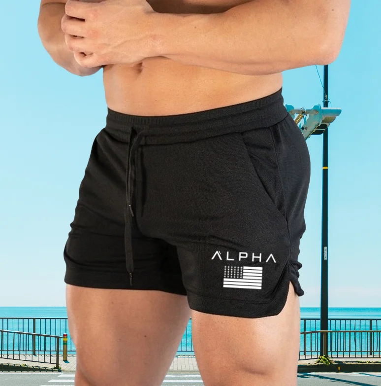 Men's summer fitness pants gym pants gym shorts running walking sportswear running shorts male sports jogging