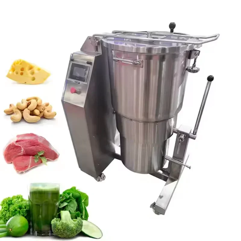 60L همس المروحية آلة تحضير الطعام 11kw متغير عالي السرعة الطابق الدائمة القاطع خلاط لمهريس البطاطس البروكلي