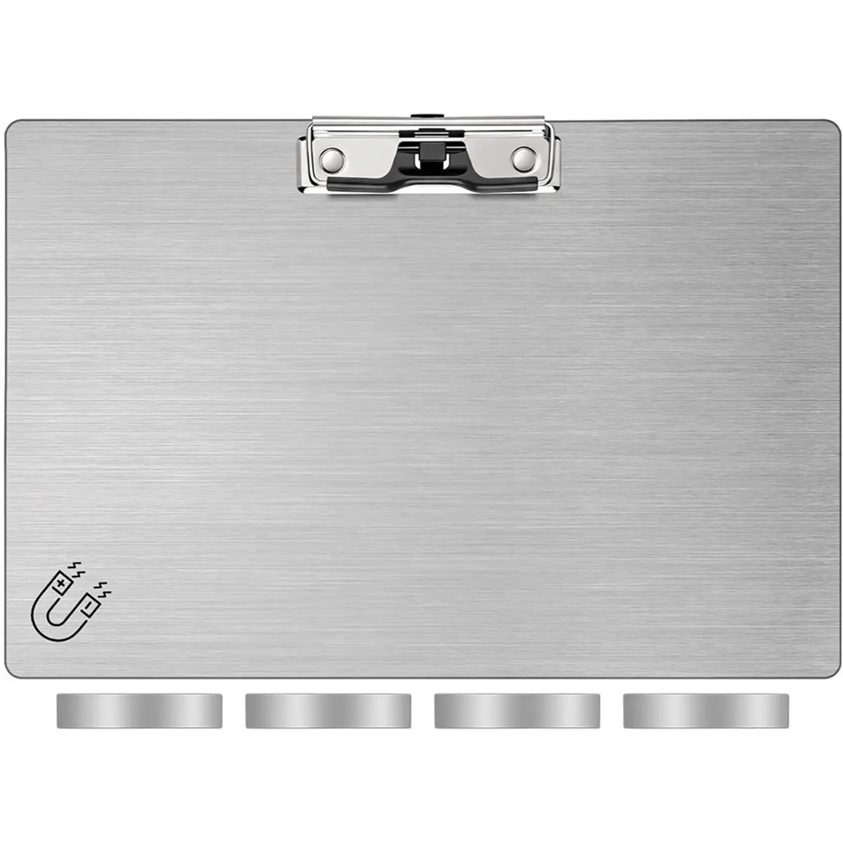 AA14 Stainless Steel Magnetic Clipboards A4 Letter Size Document Holder for Fridge Cooking Recipe Splints B