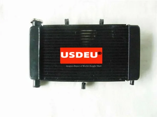 USDEU Motorcycle Aluminium Cooler Cooling Radiator For Yamaha FZ6 2004 2005 2006 2007 2008 2009 2010 Black