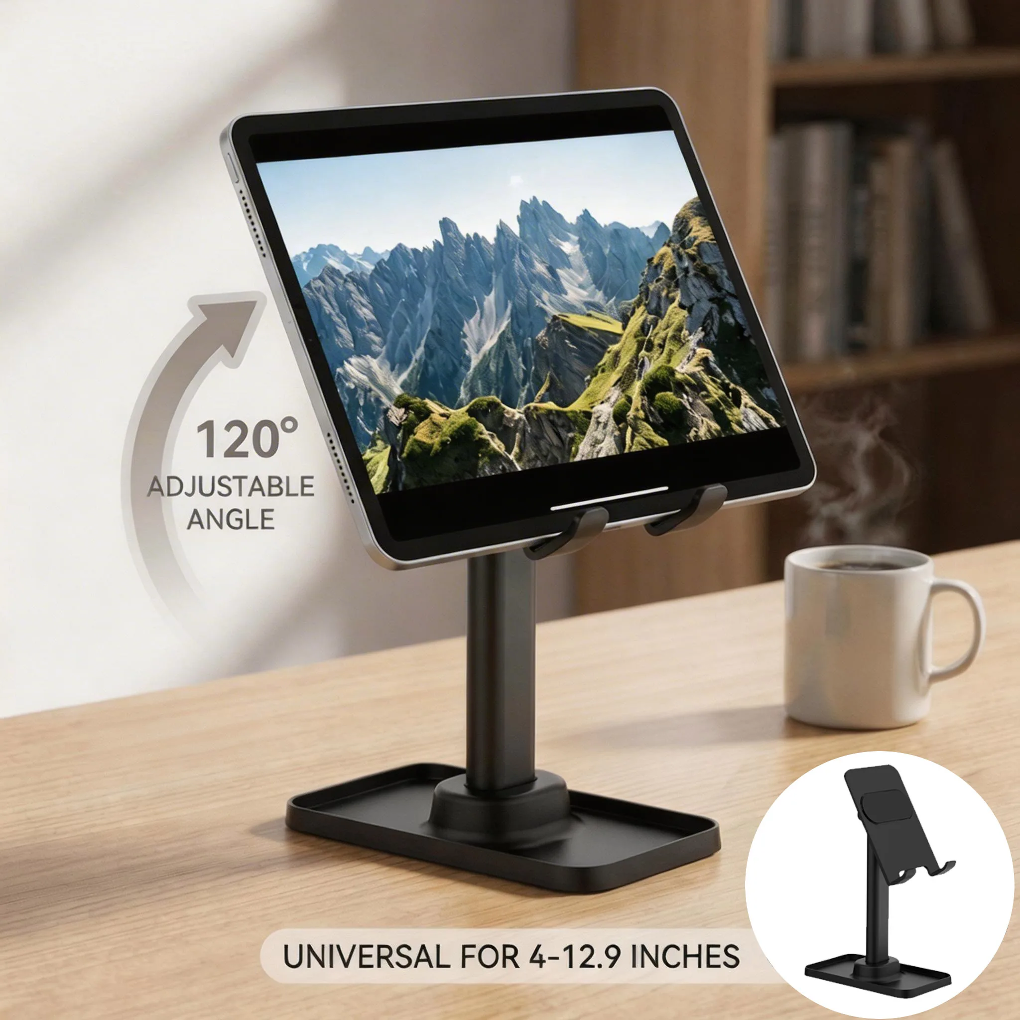 

Desk Mobile Phone Holder Foldable Stand Adjustable Desktop Tablet Holder Universal Table Cell Phone Stand For Smartphone