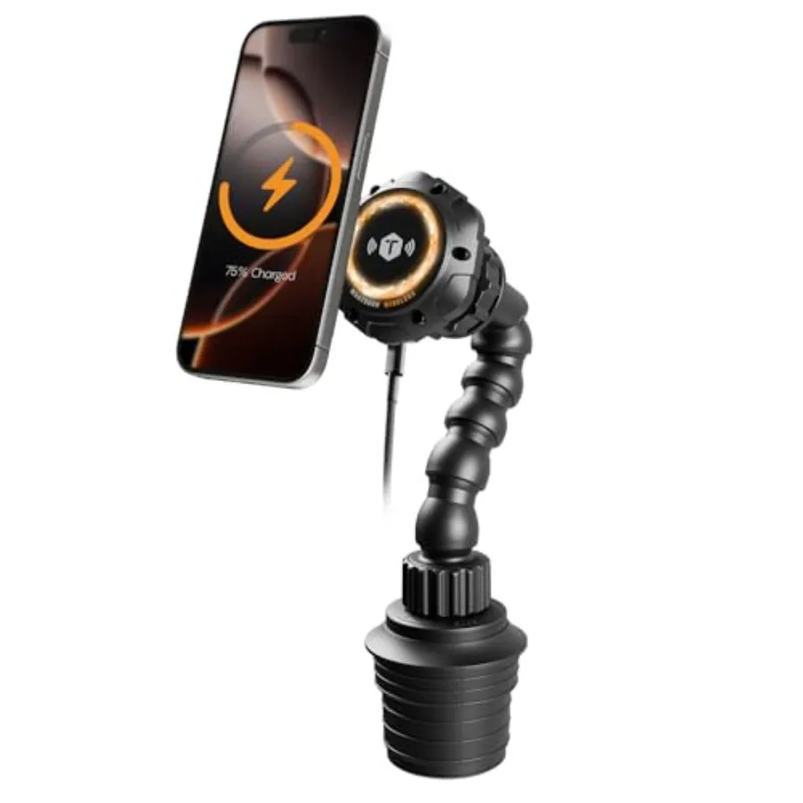 

Magnetic Phone Mount Wireless Charging Cup Holder Car Cup Holder Phone Holder Compatible with iPhone 17 16 15 14 13 12 Pro Max