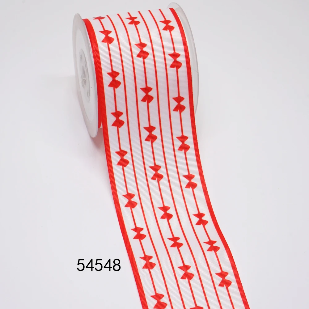 DIY Cartoon Stripe And Grid Printed Grosgrain Ribbon For Craft Supplies Sewing Accessories 5 Yards. 52708