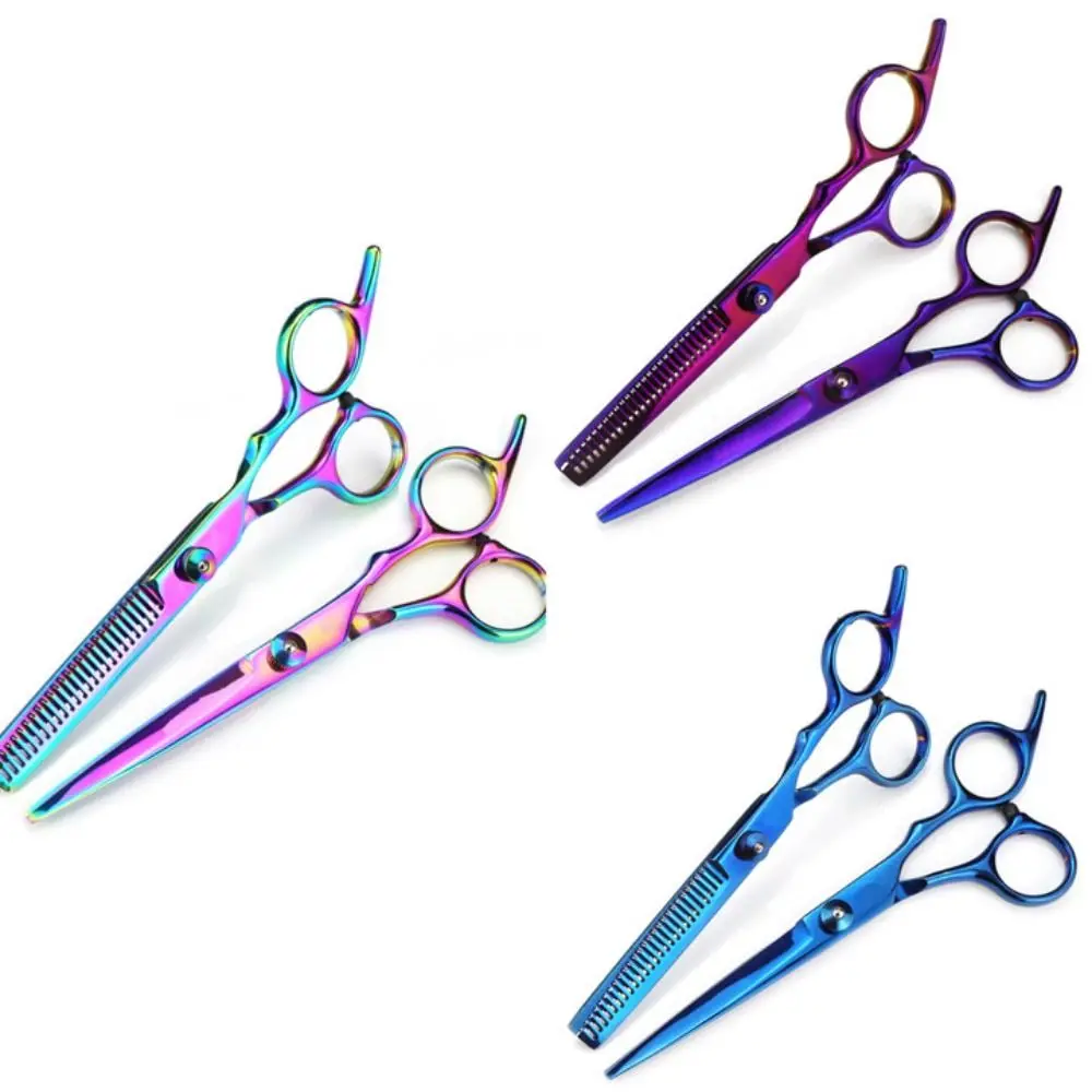 

Stainless Steel Hair Cutting Scissors Thinning Barber Salon Barber Scissors 6.0 Inch Black Hairdressing Shears Barber Shop