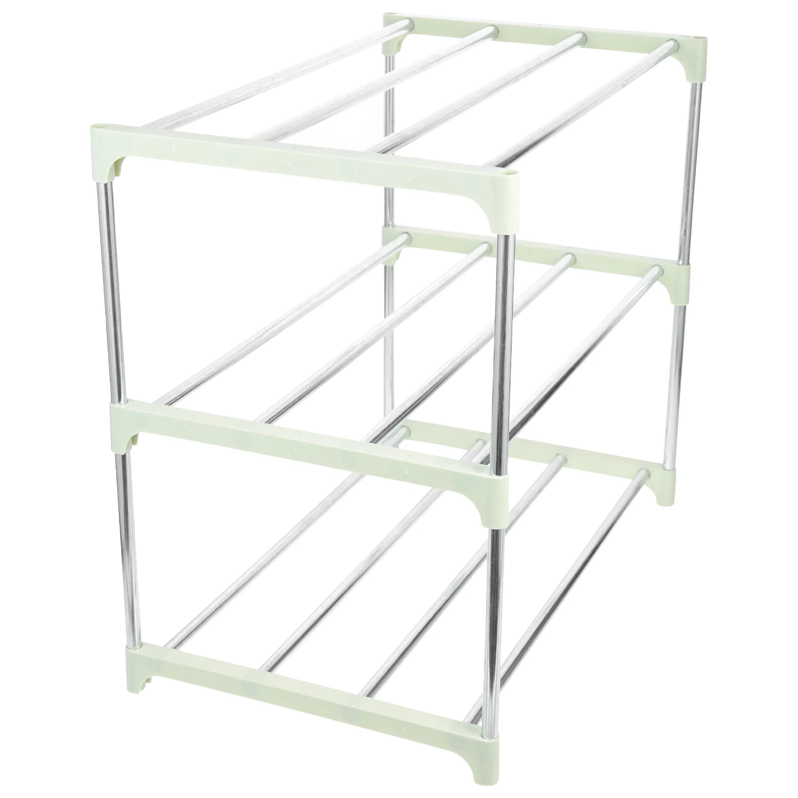 

Stainless Steel 3-tier Shoe Rack Entryway Shoe Rack Porch Storage Stackable Assembly Shoe Rack Home Shoe Shelf Storage Cabinet