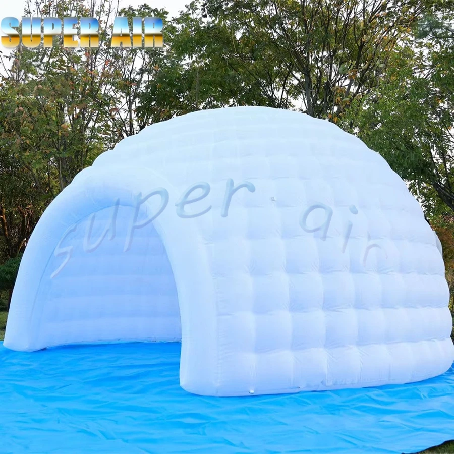 Bar ao ar livre casa inflável cúpula tenda iglu discoteca acampamento festa tenda iglu ao ar livre inflável cubo tenda com ventilador