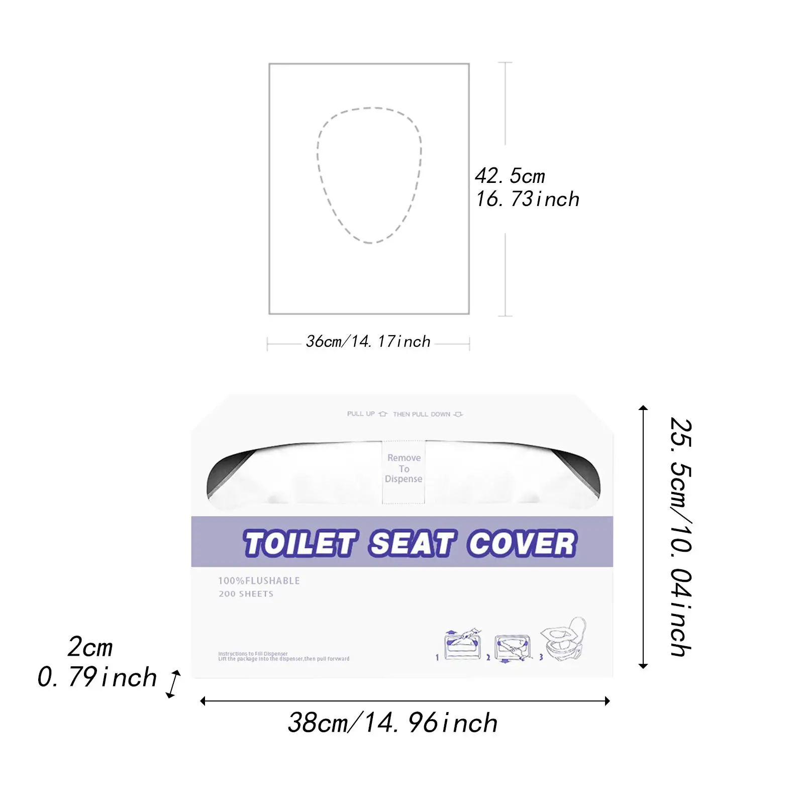 Toilet Seat Covers Paper Discreet Seats for Commercial Biodegradable Pre Folded 14 x 16 in Flushable for Bathroom Business