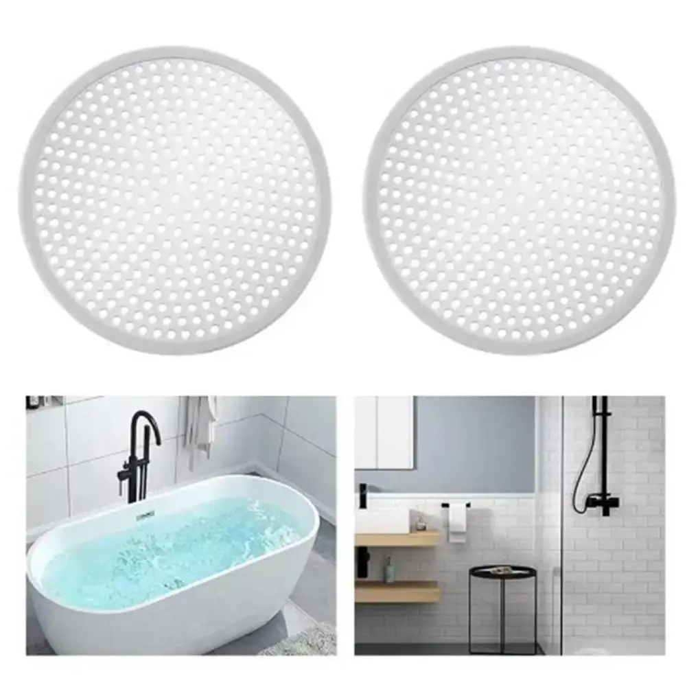 2Pcs 12cm Shower Drain Protector Mesh Stainless Steel Shower Drain Hair Trap Round Floor Drain Cover Shower Drain Protector Mesh