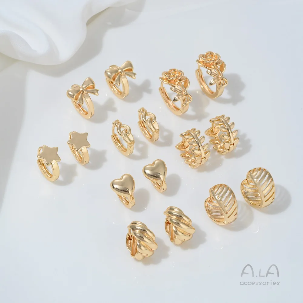 

Серьги в форме сердца из 14-каратного золота с персиковым сердечком, пряжка в форме сердца, французский крючок для ушей, модные серьги ручной работы для знаменитостей в Интернете