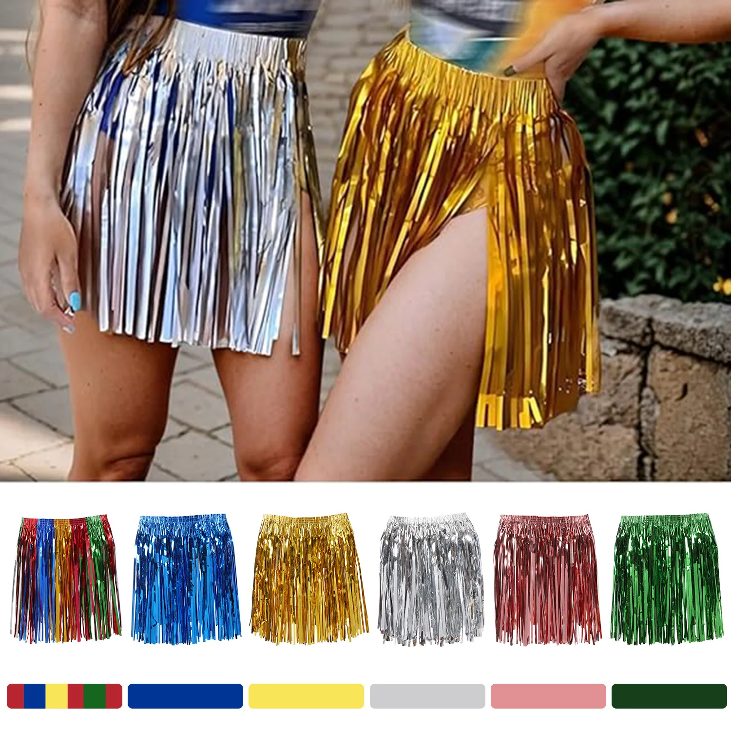 Halloween Karneval Tanzshow Regenbogen Gras Dress Up Hawaii Strandball Party Dekoration