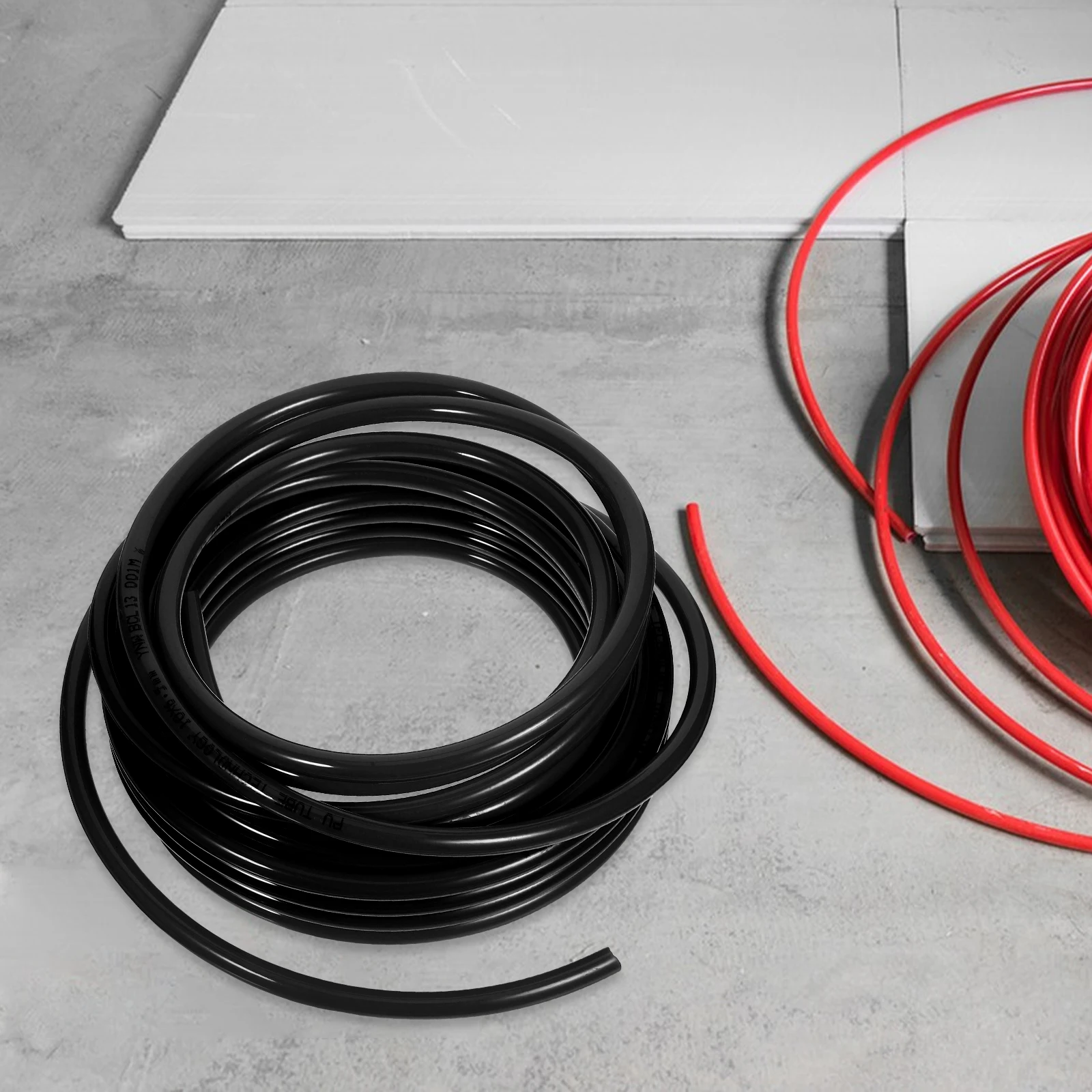 

PU Air Hose 10m Black High Pressure Pneumatic Tubing TPU Compressor Line Anti Explosion Flexible Durable Gas Flow Monitoring