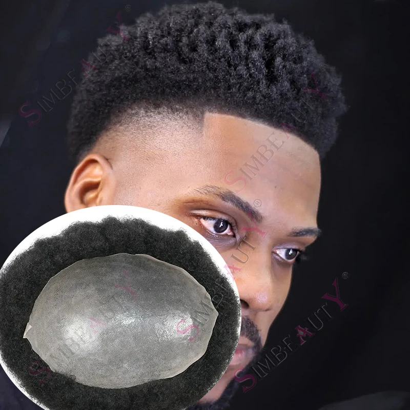 

Невидимая система накладки из 100% натуральных волос с двойными узлами, прочная микрооснова, 4 мм, 6 мм, для афро-причесок, афро-черные волосы, 10 мм, глубокая волна