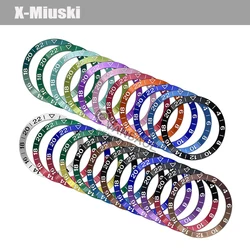 38mmx30.6mm Curved GMT Bezel Insert Fit For SUB GMT SKX007 SRPD NH35 NH36 Watch Case Men Watches Replace Bezel Insert Ring