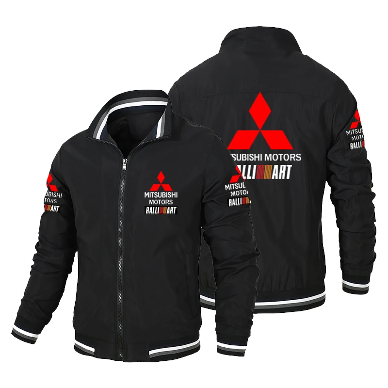 

Mitsubishi Racing Ralliart Men's Casual Printed Business Jacket Windproof Outdoor Sports Cycling Fashion Mitsubishi Racing Logo