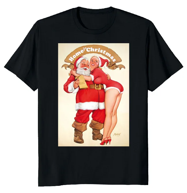 

NEW LIMITED Santa Claus Home Christmas Classic Novelty Tee M-3XL Fast Shipping