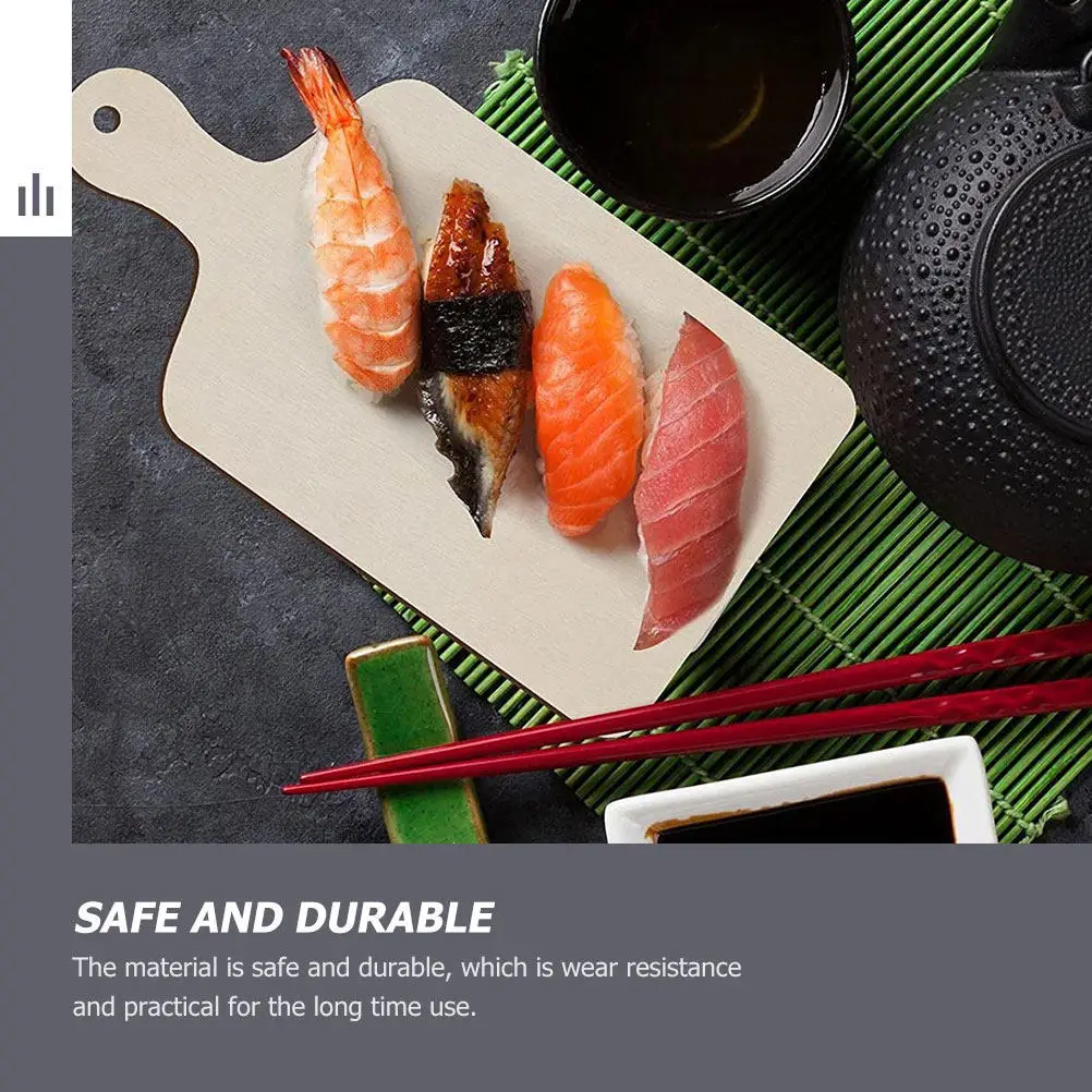 

Small DIY Wooden Cutting Board Set 10 Pcs Unfinished Chopping Boards with Handle for Crafts Decorative Tray Kids Art Project