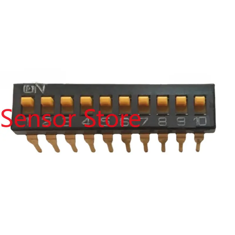 10PCS Gold-plated 2.54mm For 10-bit Dip Switch 10P Key Plucking Code.