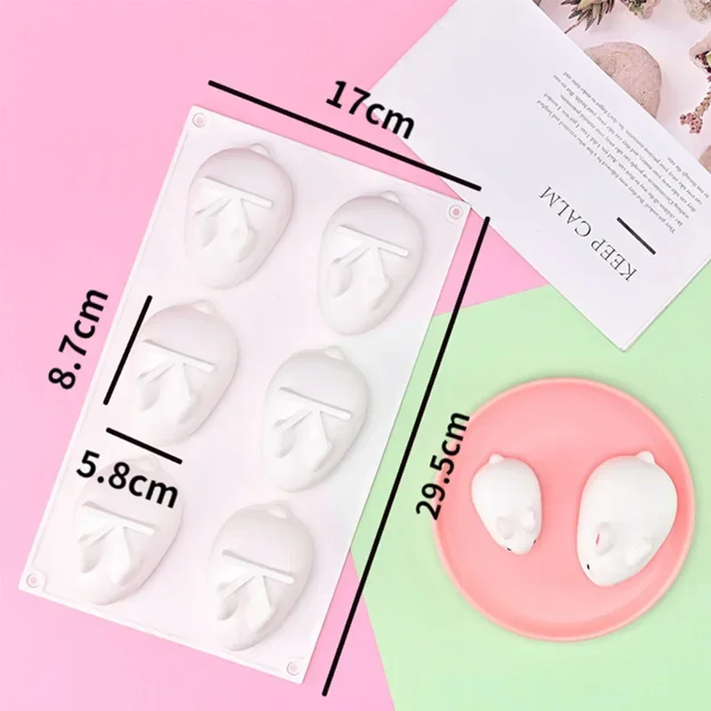 

Силиконовый кролик, шоколадный торт, мусс, украшение для торта, десертная выпечка, 6 полостей, сделай сам, подарки