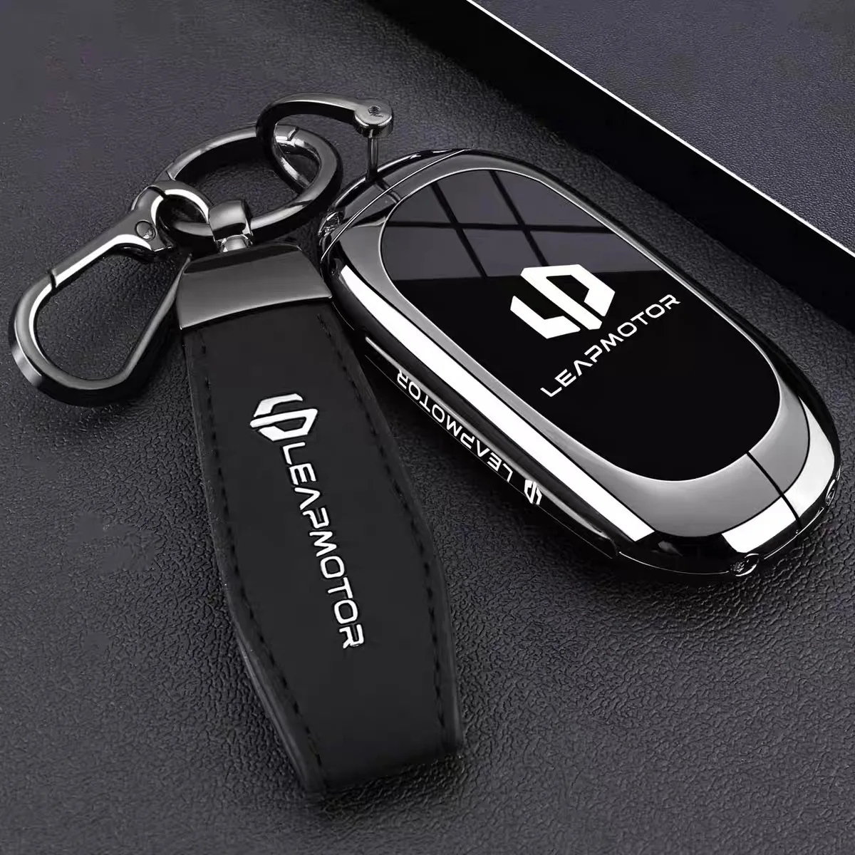 Auto-Schlüsselhülle aus Zinklegierung und TPU mit NFC-Kartenfach und Kette für Leapmotor C16 C11 C10 C01 B10 T03 S01 – Autozubehör und Styling – Detail 5