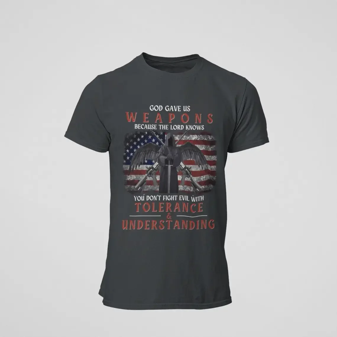 God Gave Us Weapons, American Patriotic T-Shirt 100% Cotton O-Neck Summer Short Sleeve Casual Mens T-shirt Size S-3XL