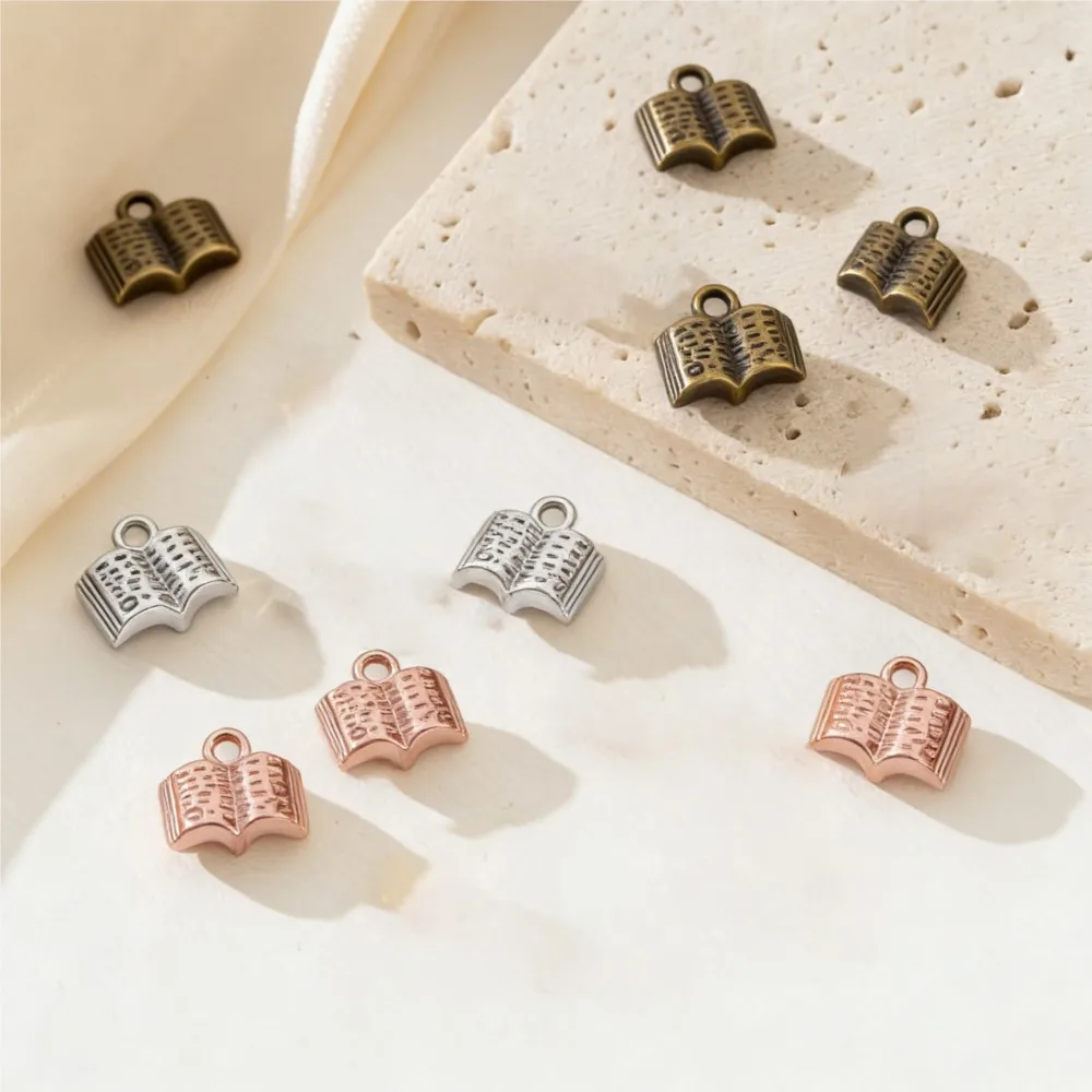 10/20/100pcs Charms Open Book 12x11mm Student Stationery Pendants For DIY Handmade Necklaces Bracelets Jewelry Making Supplies - view 4