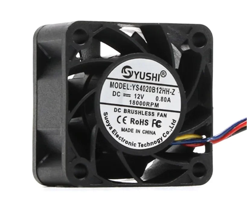 40x40x20 مللي متر فائقة العنيف ارتفاع حجم الهواء 4 سنتيمتر سم 12 فولت التحكم في درجة الحرارة خادم الاتصالات آلة مبادل حراري مروحة التبريد