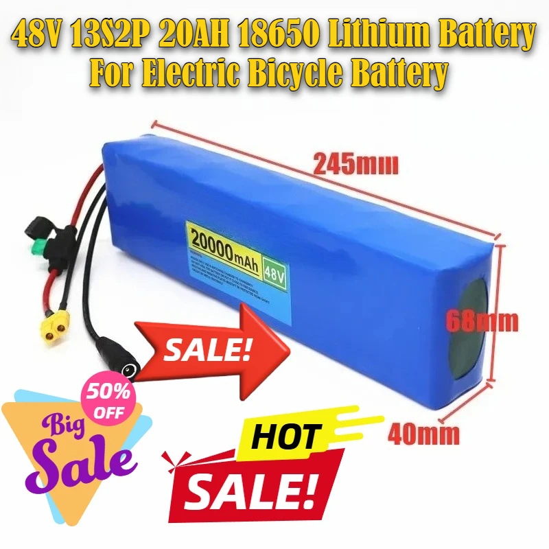 

48V 13S2P 20AH 18650 Lithium Battery For Electric Bicycle Battery