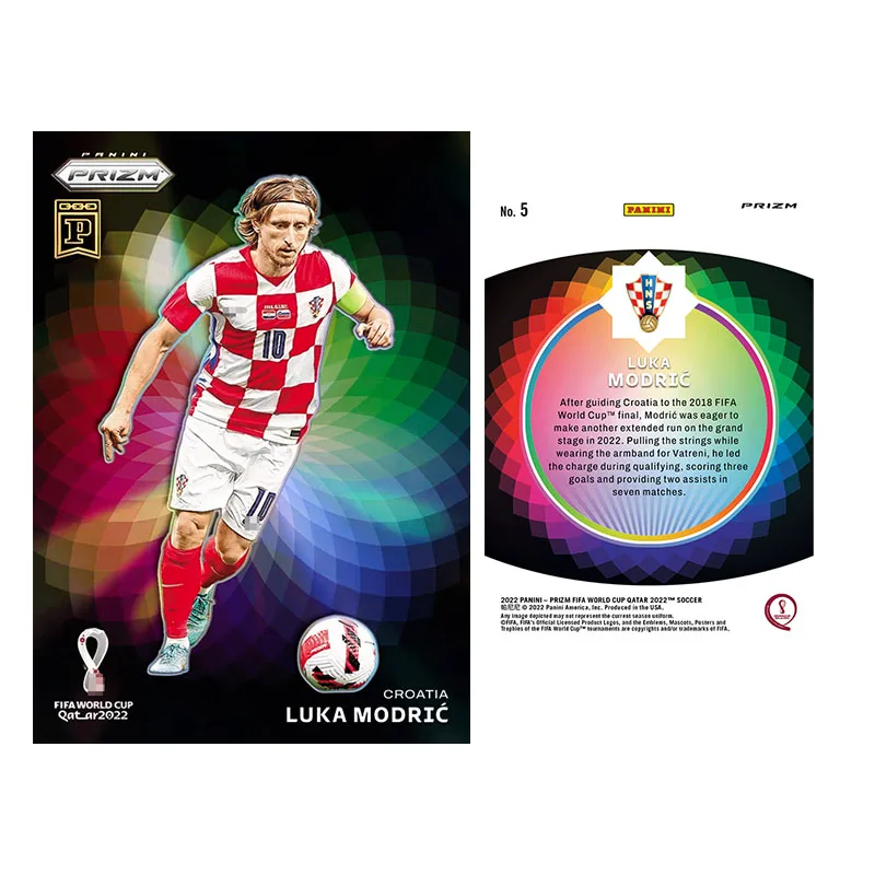 Panini 2022 NFT Prizm FIFA Copa del Mundo Fútbol Messi Cristiano Ronaldo Tarjetas de coleccionista Navidad Cumpleaños Regalos para fanáticos Juguete para niños