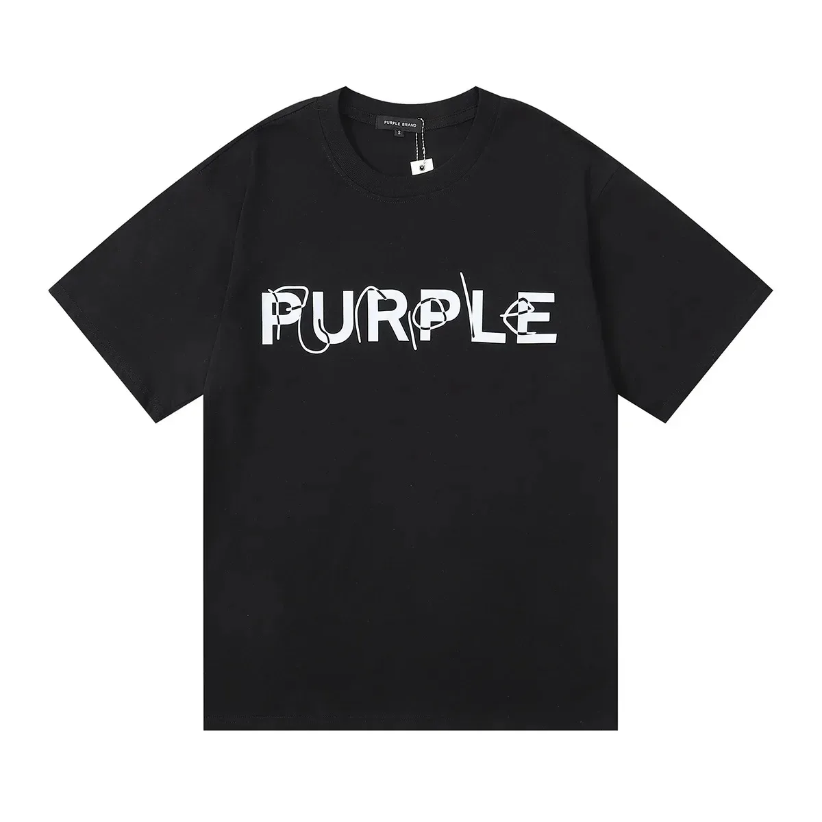 2024 Fashion Summer New Fashion Purple Brand Simple Solid Color Printed Golk Casual T-shirt for Men and Women