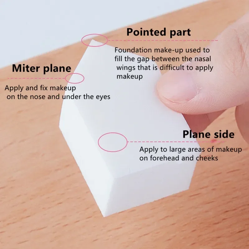三角形のソフトメイクスポンジ,ハウスタイプ,フェイスベース,コンシーラー,パウダーブレンド,化粧品ツール,美容ツール