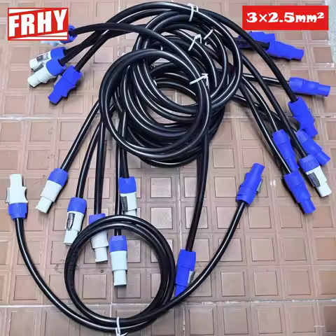 3x2.5mm&sup2; PowerCon Extension Cable with Locking Connectors - High Durability for Stage Lighting &amp; DMX512 Systems