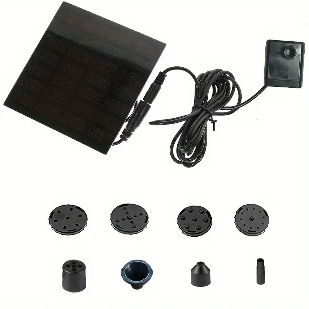 

Power Panel Kit Mini Solar Panel Water Pump 4 Nozzles DC Brushless Solar Fountain Pump DIY 200L/H Solar Water Fountain Bird Bath